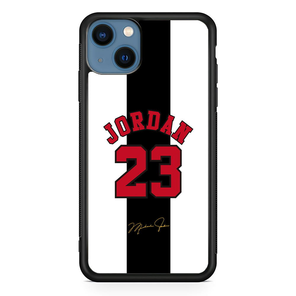 Air Jordan Stripe Black Number iPhone 14 Case
