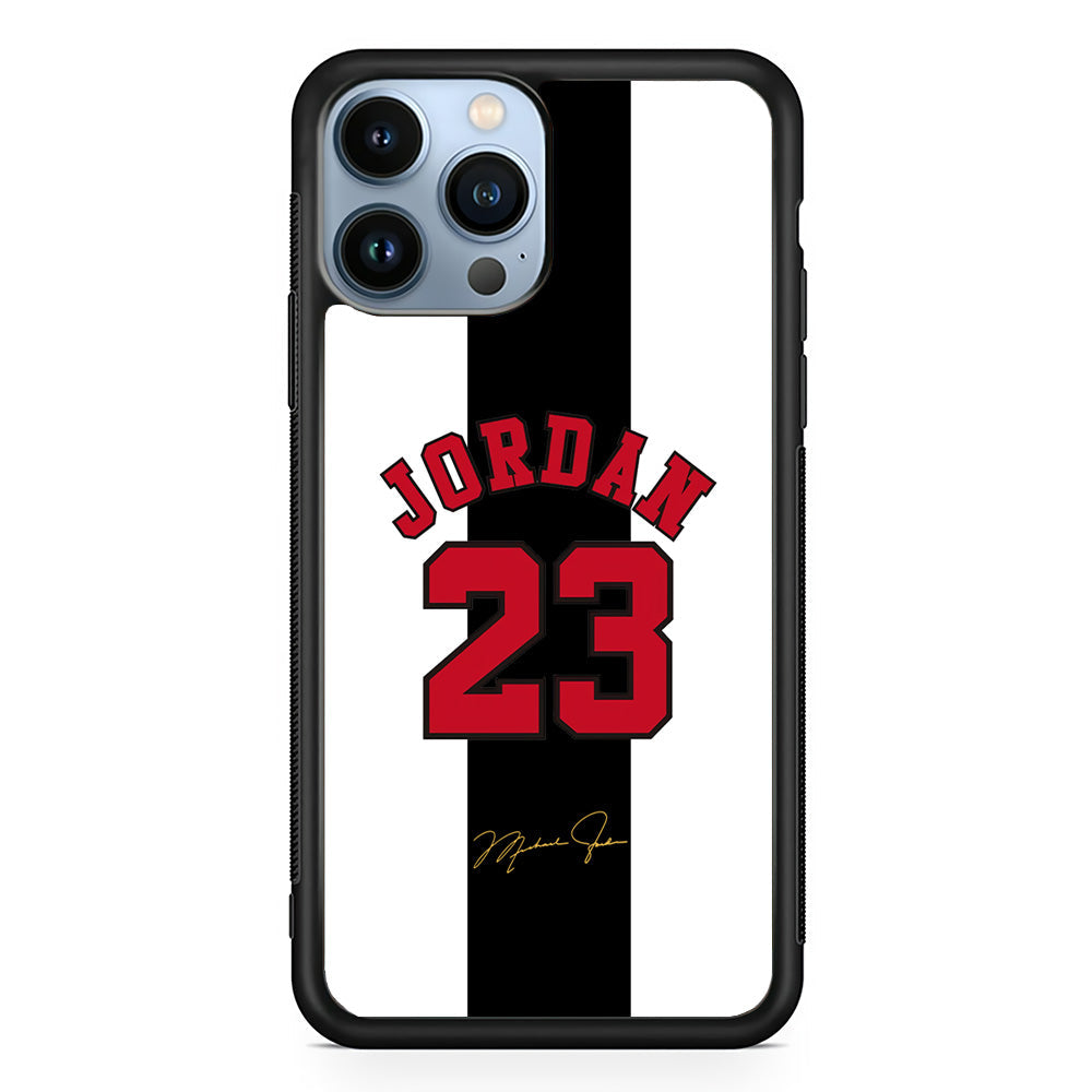 Air Jordan Stripe Black Number iPhone 15 Pro Case