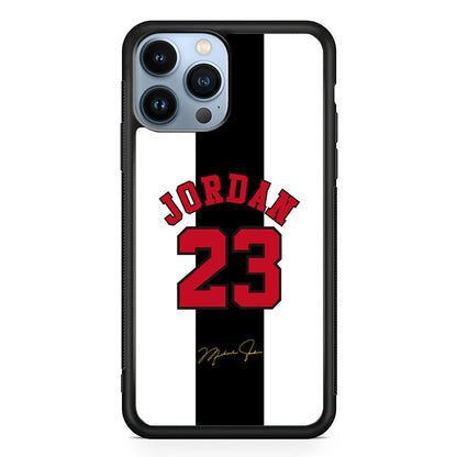Air Jordan Stripe Black Number iPhone 15 Pro Case