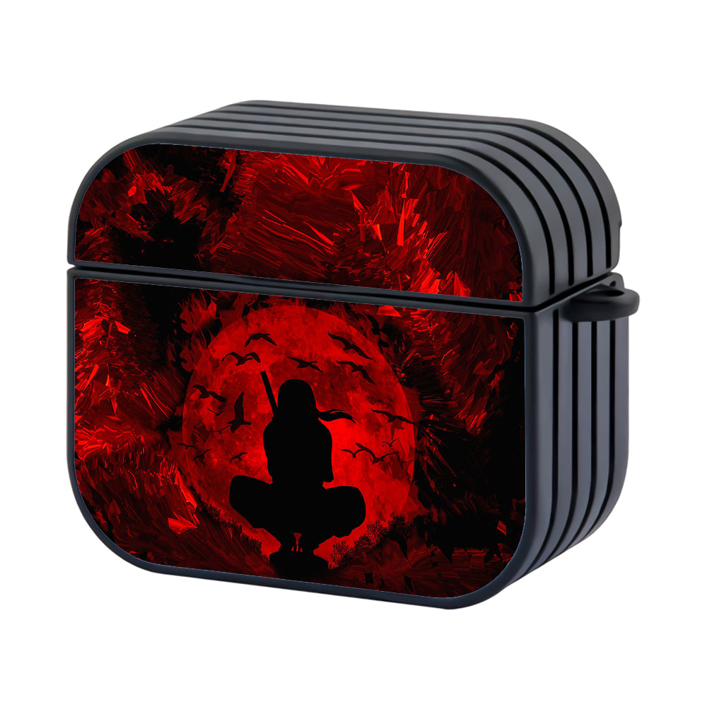Akatsuki Itachi Uchiha Silhouette Hard Plastic Case Cover For Apple Airpods 4 - Ezzystore