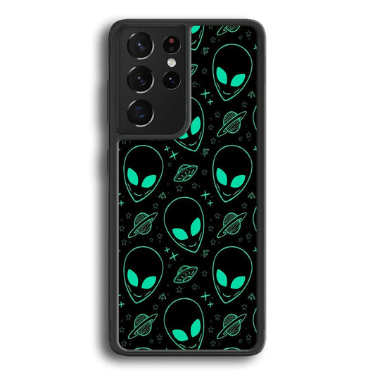 Alien Green Doodle Samsung Galaxy S24 Ultra Case - Ezzystore