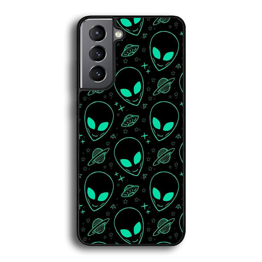 Alien Green Doodle Samsung Galaxy S24 Plus Case - Ezzystore