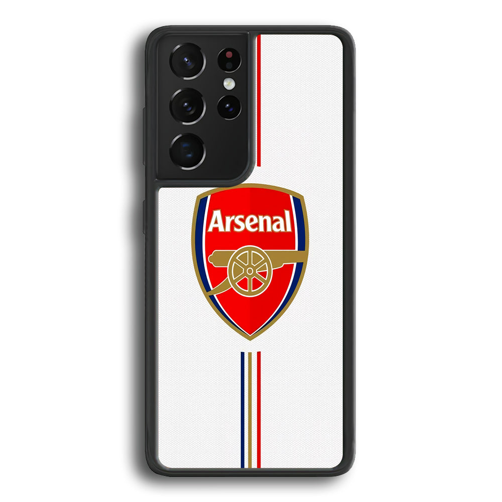 Arsenal FC Stripe Samsung Galaxy S22 Ultra Case - Ezzystore