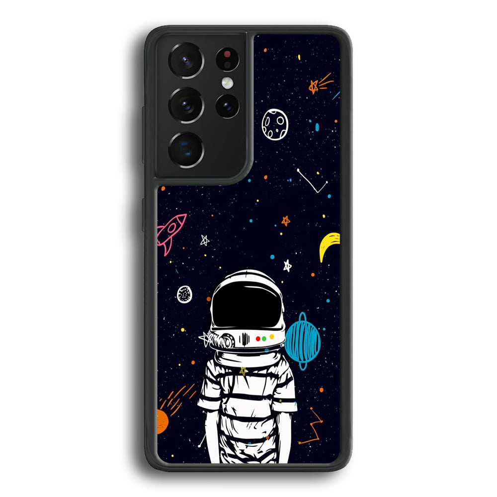 Astronaut Kids Space Samsung Galaxy S24 Ultra Case - Ezzystore