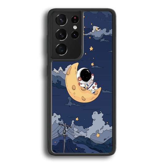 Astronaut Sleep On The Moon Samsung Galaxy S24 Ultra Case - Ezzystore