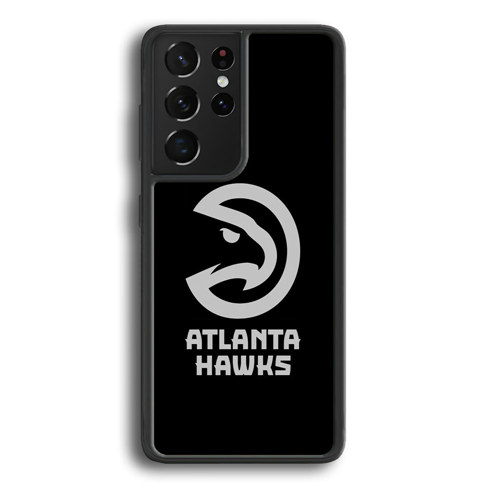 Atlanta Hawks Black Grey Samsung Galaxy S24 Ultra Case - Ezzystore