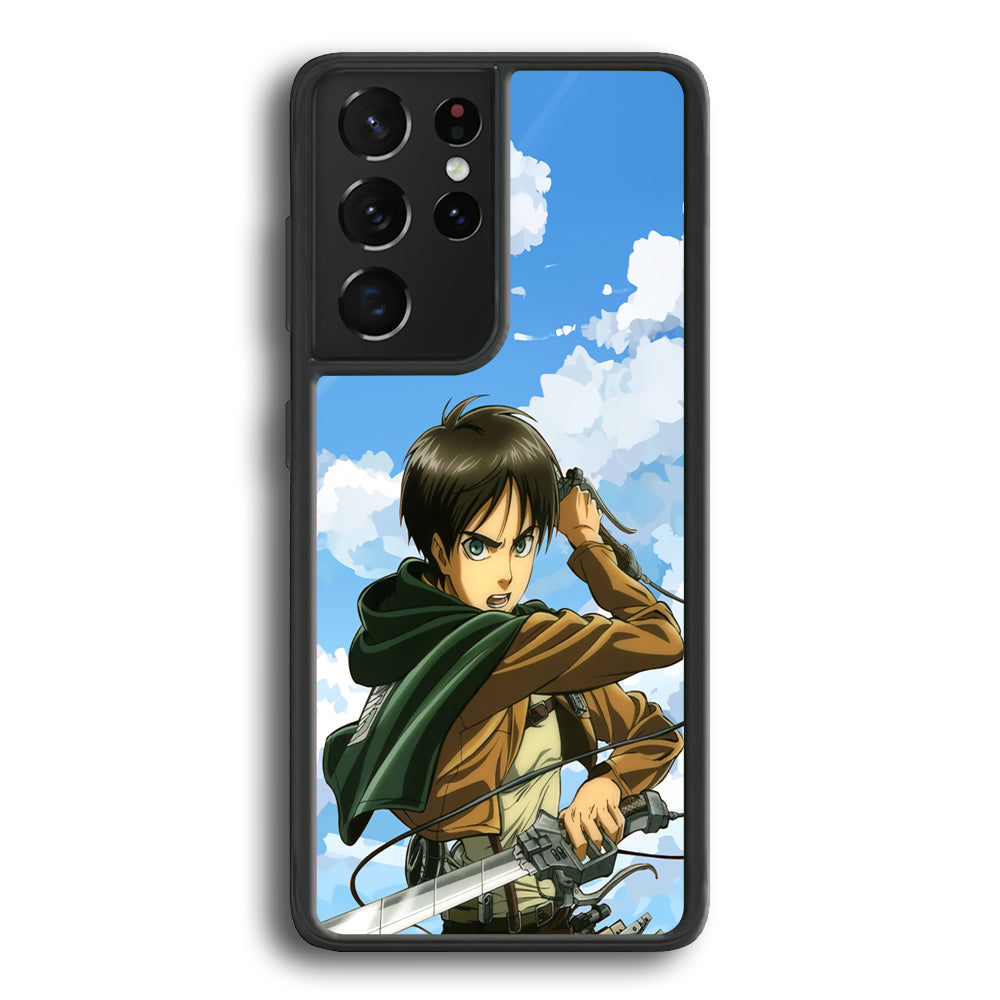 Attack on Titan Eren Jaeger Samsung Galaxy S23 Ultra Case - Ezzystore
