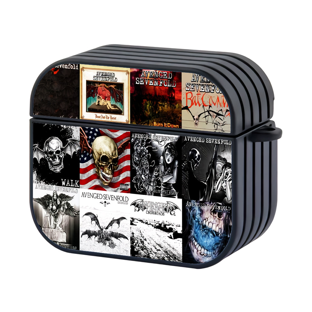 Avenged Sevenfold Album Collage Hard Plastic Case Cover For Apple Airpods 4 - Ezzystore