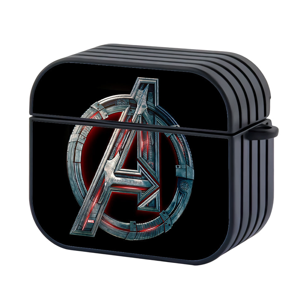 Avengers Logo Design Hard Plastic Case Cover For Apple Airpods 4 - Ezzystore
