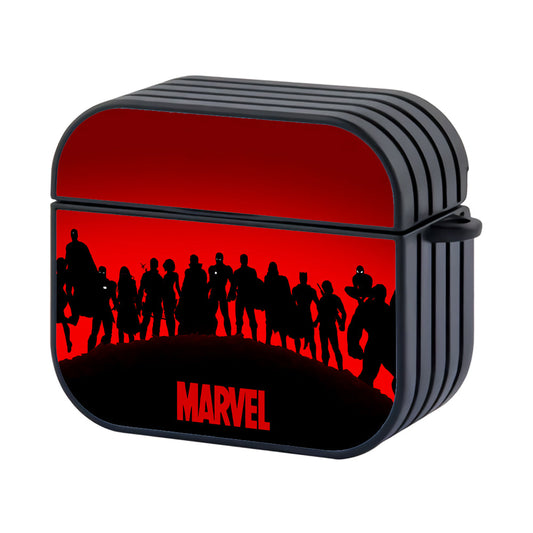 Avengers Marvel Squad Silhouette Hard Plastic Case Cover For Apple Airpods 4 - Ezzystore