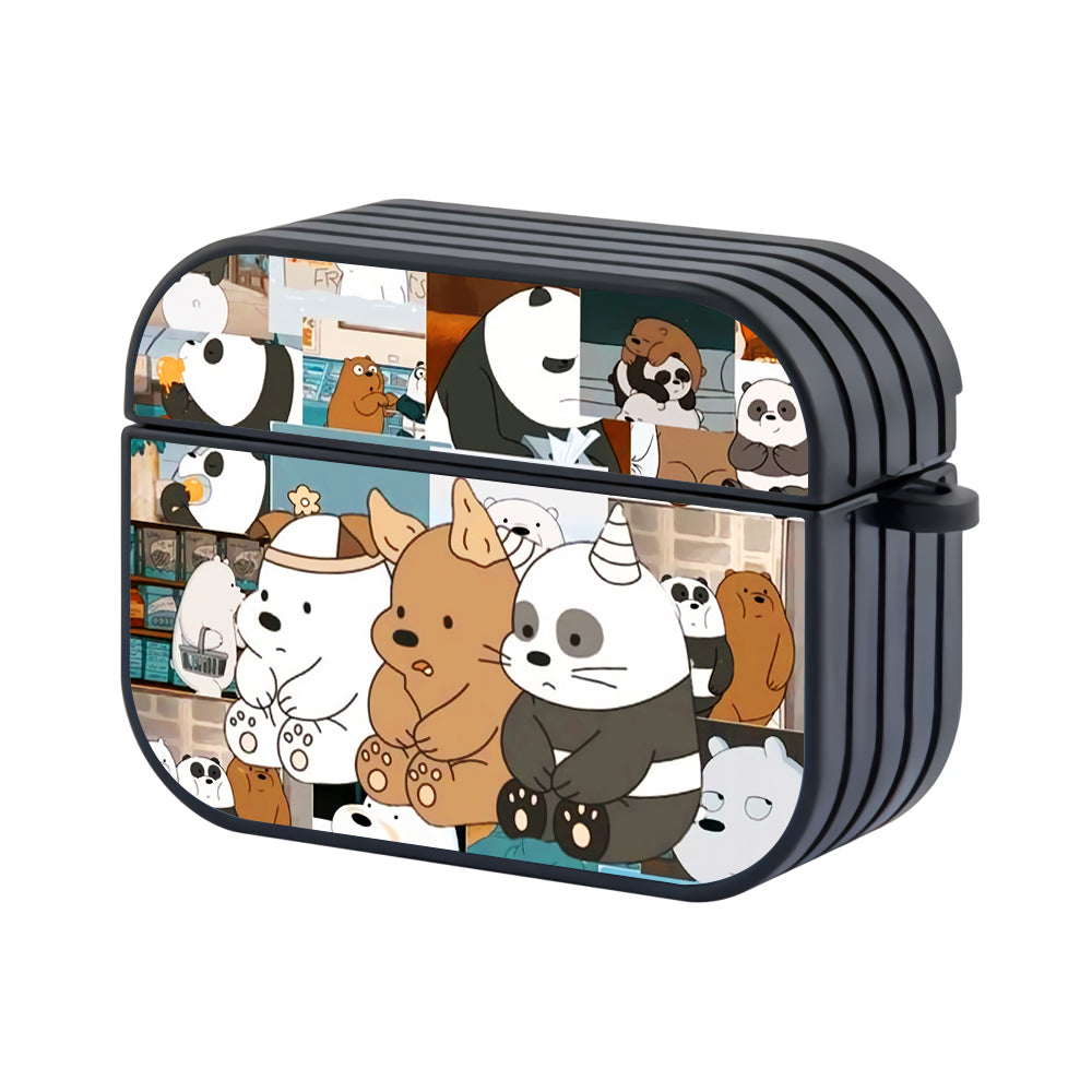 Bare And Bear Aesthetic Hard Plastic Case Cover For Apple Airpods Pro 3 - Ezzystore