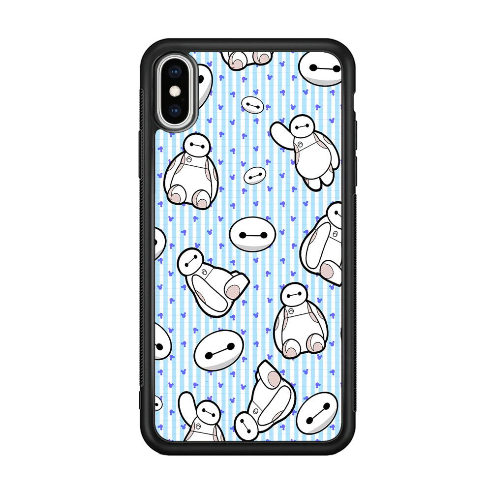 Big Hero 6 Baymax Stripe And Love iPhone X Case