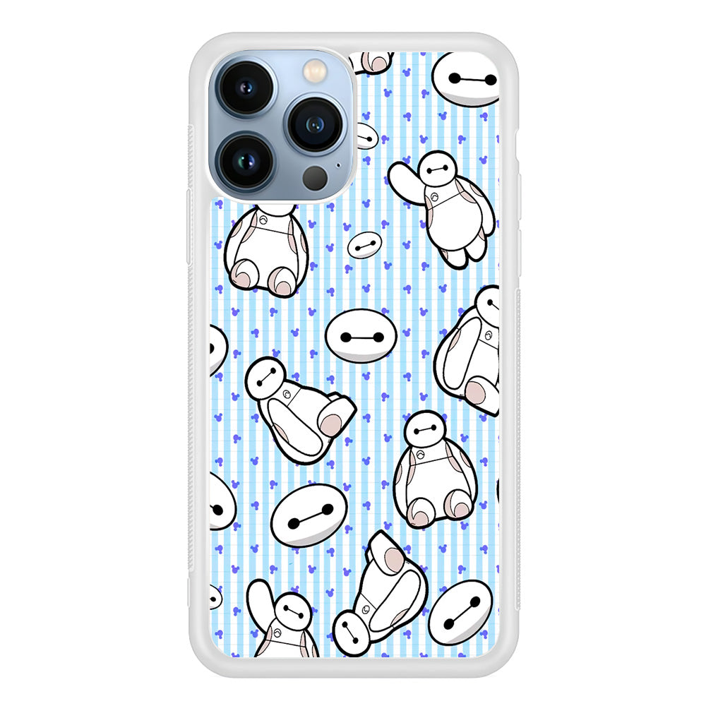 Big Hero 6 Baymax Stripe And Love iPhone 14 Pro Max Case