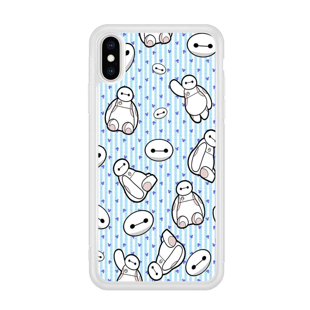 Big Hero 6 Baymax Stripe And Love iPhone X Case