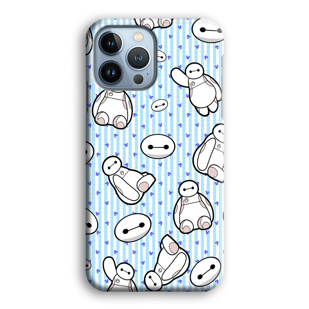 Big Hero 6 Baymax Stripe And Love iPhone 14 Pro Max Case