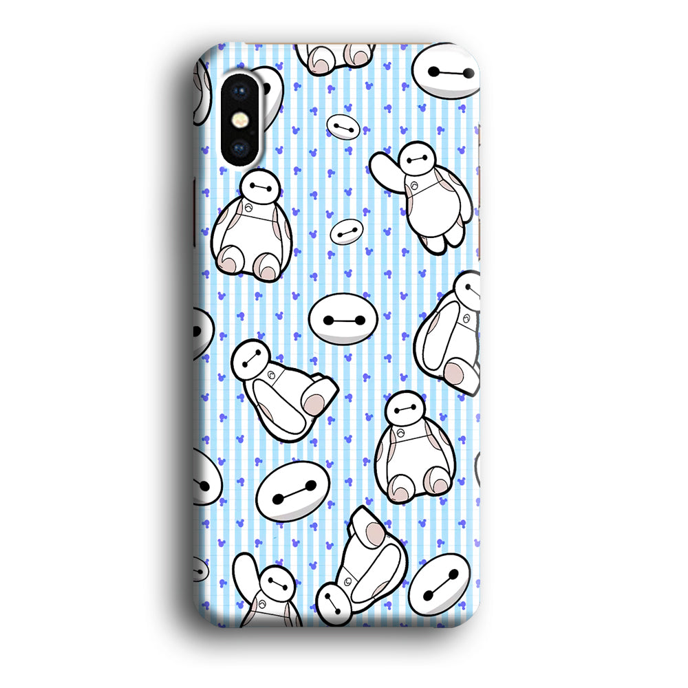 Big Hero 6 Baymax Stripe And Love iPhone X Case