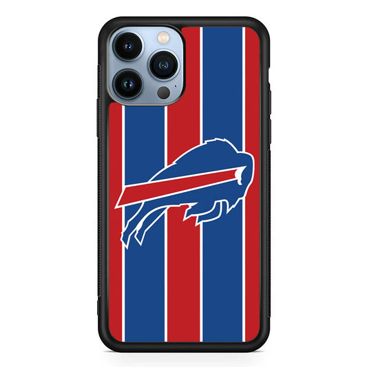 Buffalo Bills Stripe And Logo iPhone 14 Pro Max Case