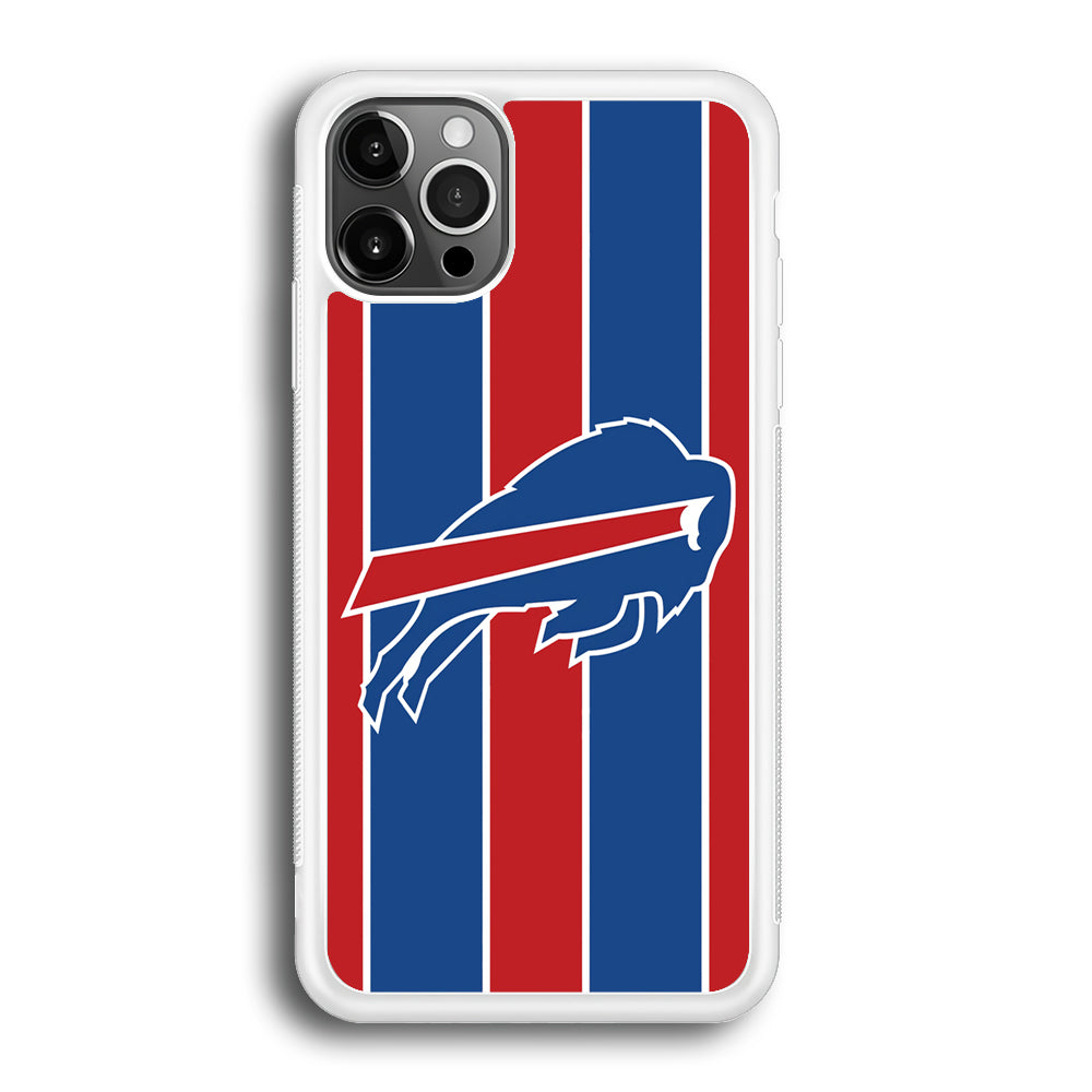 Buffalo Bills Stripe And Logo iPhone 12 Pro Max Case