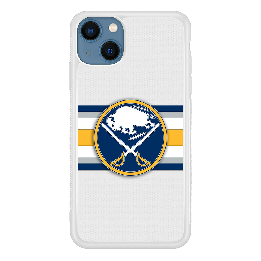 Buffalo Sabres Stripe Logo iPhone 15 Plus Case