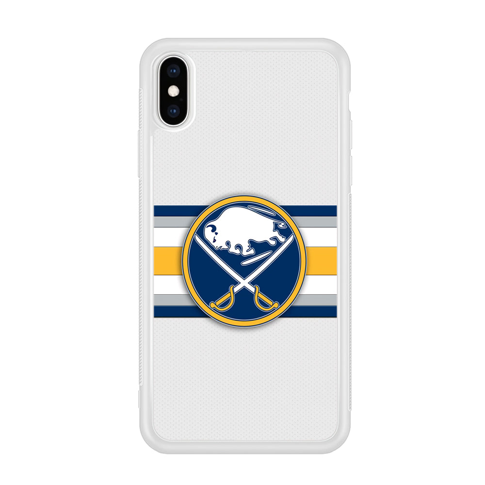 Buffalo Sabres Stripe Logo iPhone Xs Max Case