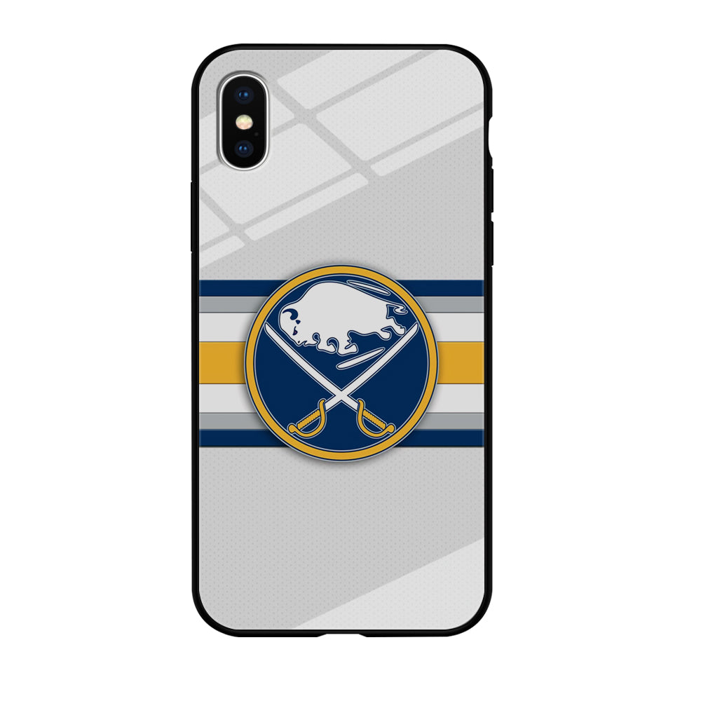 Buffalo Sabres Stripe Logo iPhone Xs Max Case
