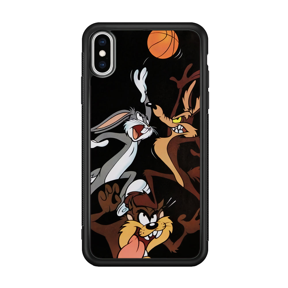 Bugs Bunny Coyote And Taz Playing Basketball iPhone X Case