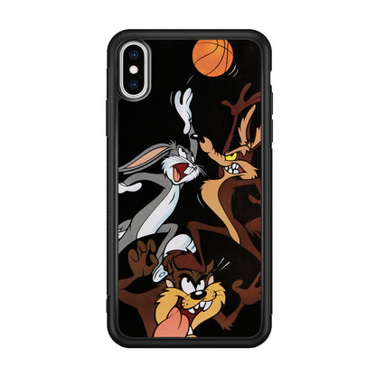 Bugs Bunny Coyote And Taz Playing Basketball iPhone X Case