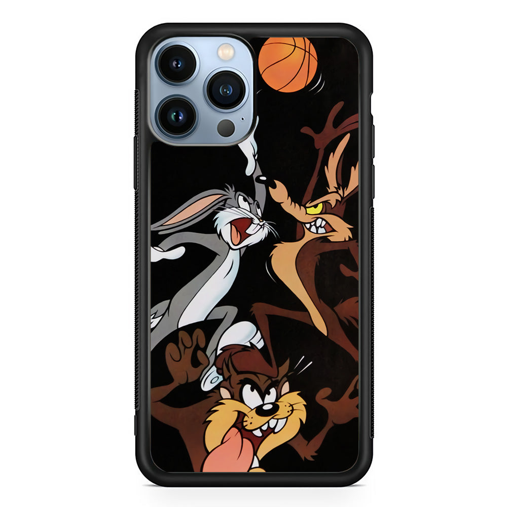 Bugs Bunny Coyote And Taz Playing Basketball iPhone 15 Pro Case