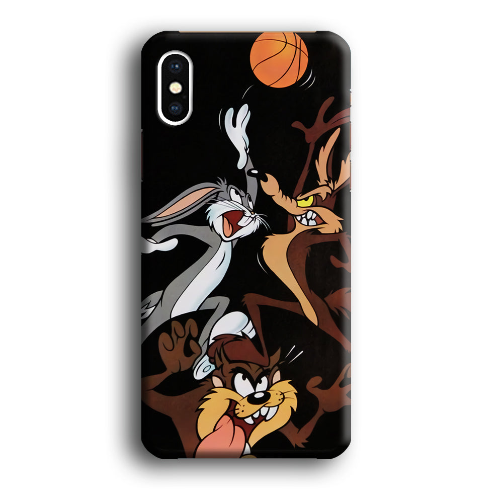 Bugs Bunny Coyote And Taz Playing Basketball iPhone X Case