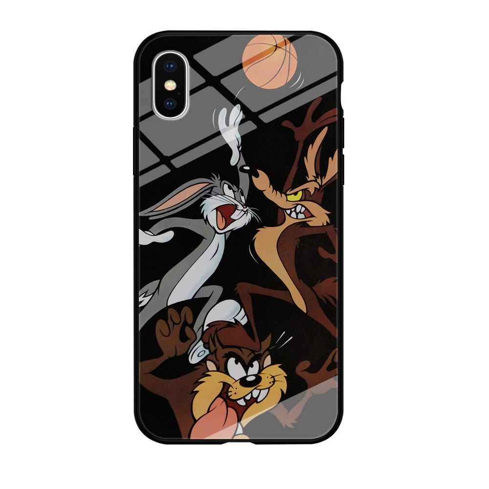Bugs Bunny Coyote And Taz Playing Basketball iPhone X Case