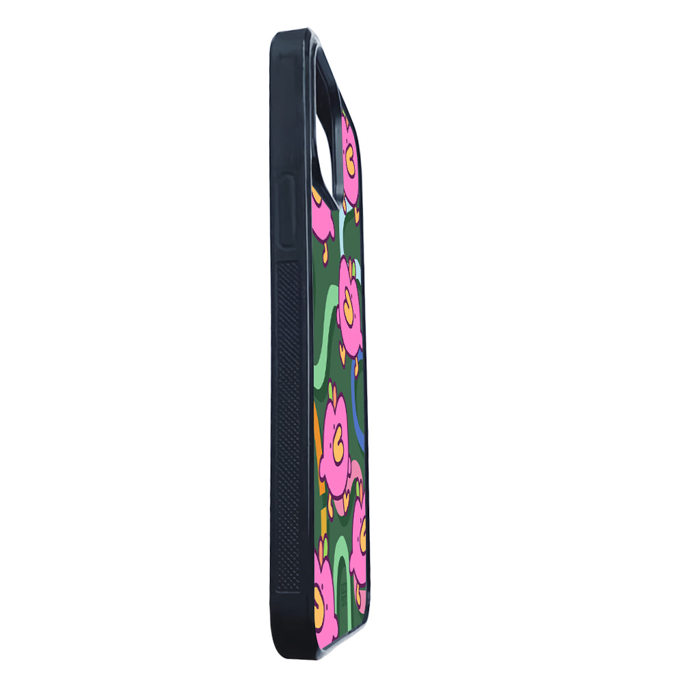 Chatty Cartoon Pets Walk Towards Food Magsafe iPhone Case
