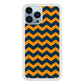 Chevron Arrow Blue Navy Orange iPhone 14 Pro Max Case