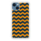 Chevron Arrow Blue Navy Orange iPhone 15 Case