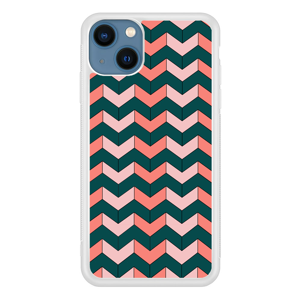 Chevron Arrow Soft And Green Colours iPhone 14 Plus Case
