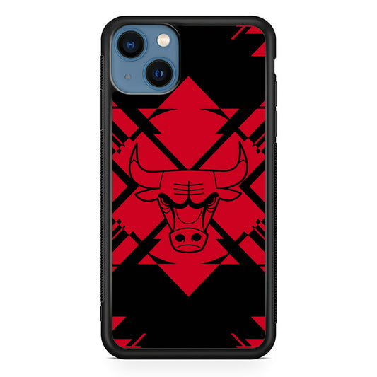 Chicago Bulls Aesthetic Shapes iPhone 14 Case