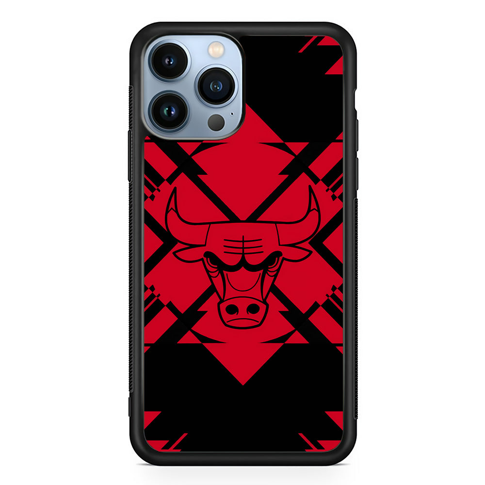 Chicago Bulls Aesthetic Shapes iPhone 13 Pro Case