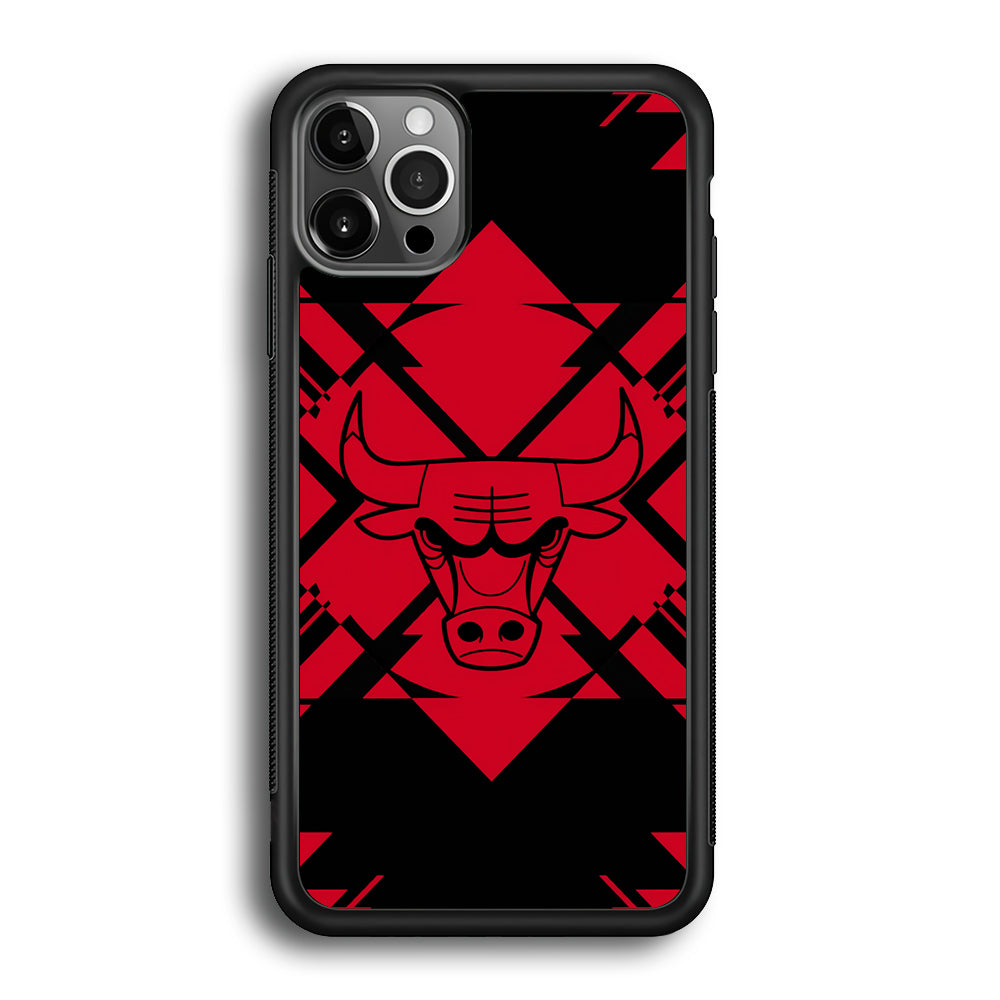 Chicago Bulls Aesthetic Shapes iPhone 12 Pro Max Case