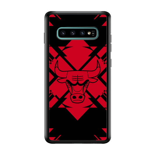 Chicago Bulls Aesthetic Shapes Samsung Galaxy S10 Case
