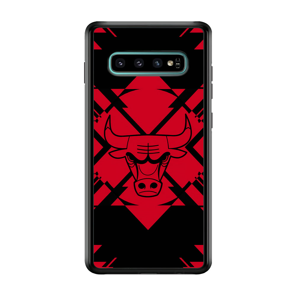 Chicago Bulls Aesthetic Shapes Samsung Galaxy S10 Plus Case