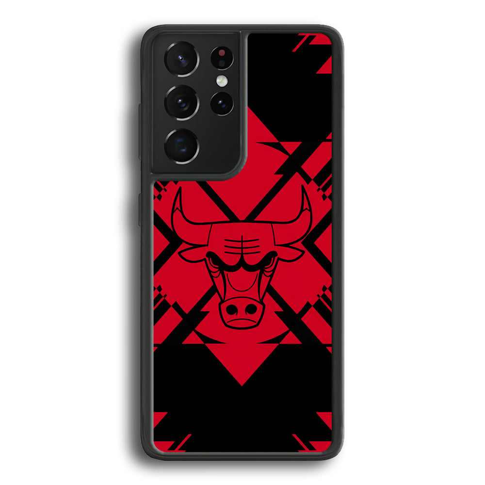 Chicago Bulls Aesthetic Shapes Samsung Galaxy S24 Ultra Case - Ezzystore