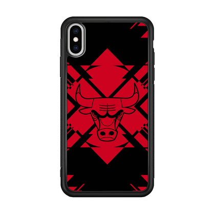 Chicago Bulls Aesthetic Shapes iPhone X Case