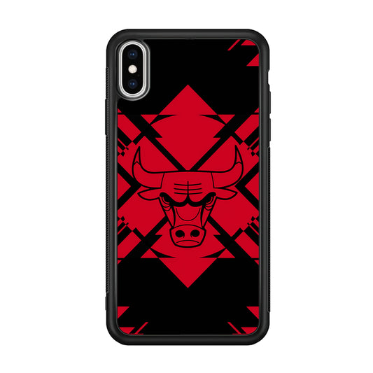 Chicago Bulls Aesthetic Shapes iPhone X Case