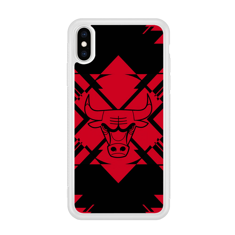 Chicago Bulls Aesthetic Shapes iPhone X Case