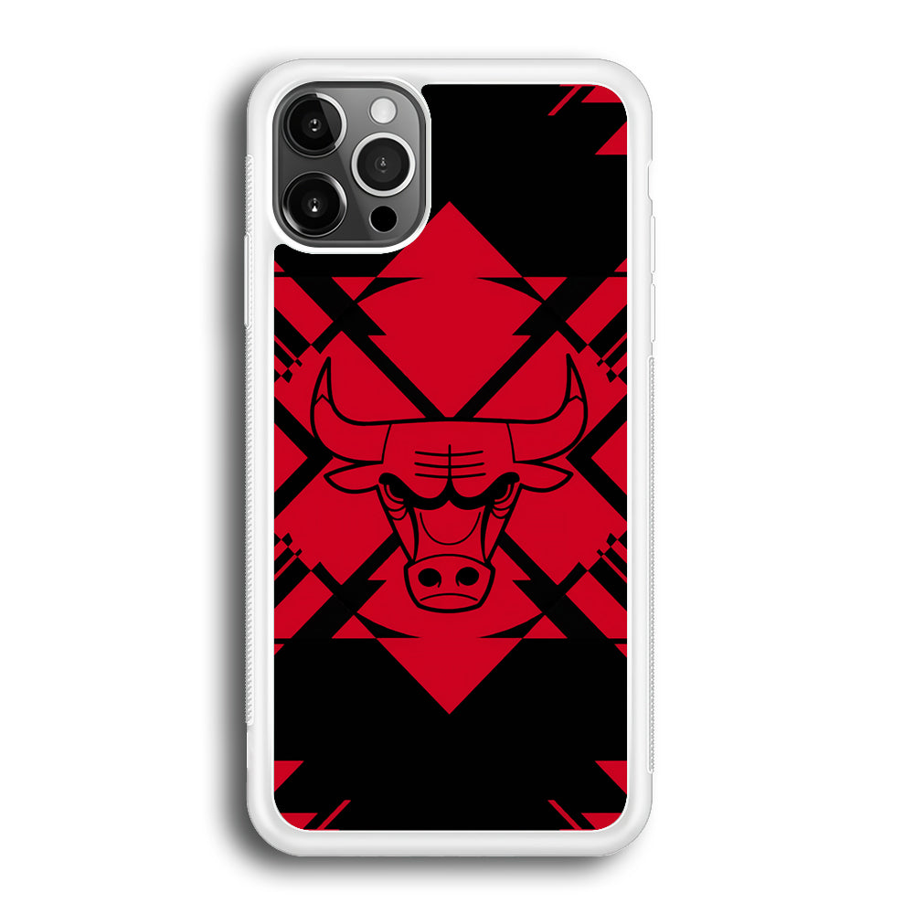 Chicago Bulls Aesthetic Shapes iPhone 12 Pro Max Case