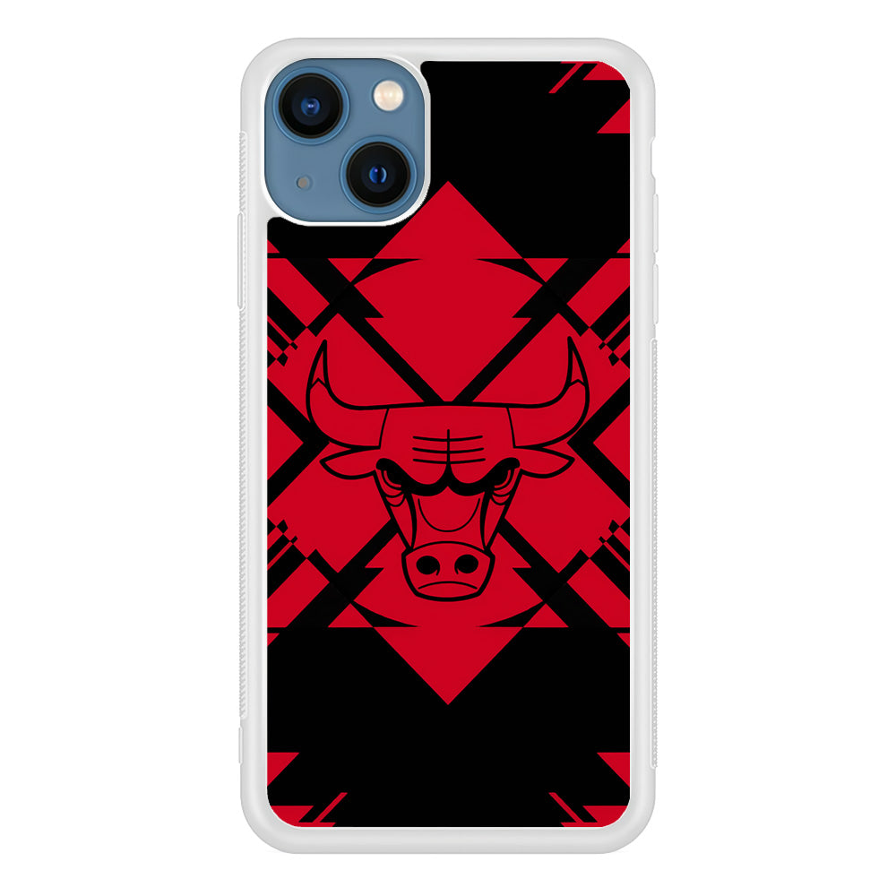 Chicago Bulls Aesthetic Shapes iPhone 14 Case