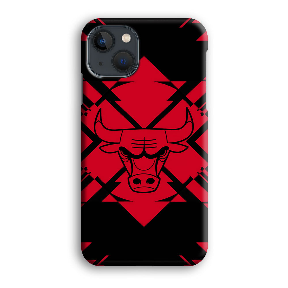 Chicago Bulls Aesthetic Shapes iPhone 14 Case