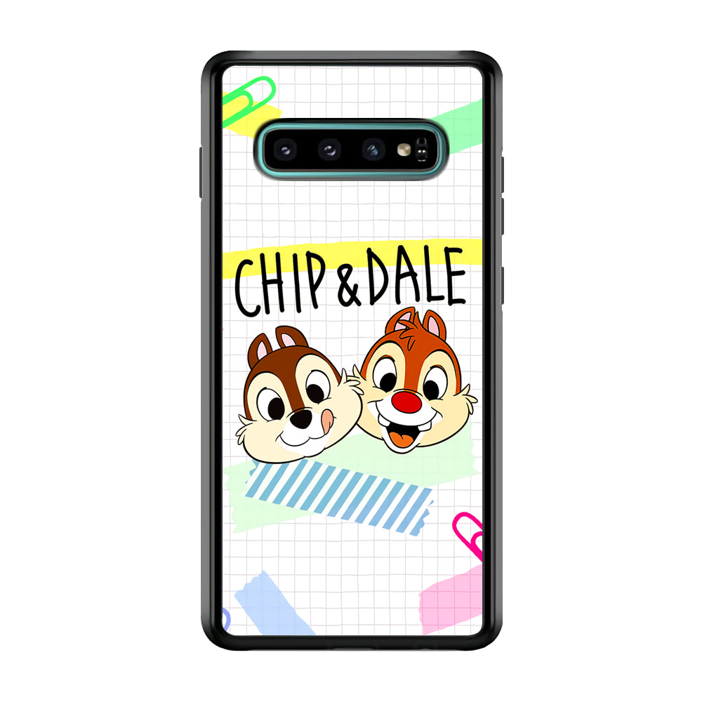 Chip And Dale Paper Clip Aesthetic Samsung Galaxy S10 Case