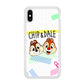 Chip And Dale Paper Clip Aesthetic iPhone X Case