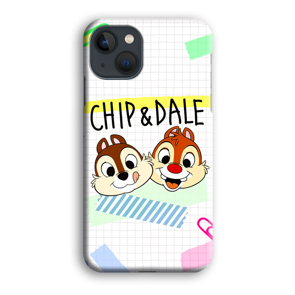Chip And Dale Paper Clip Aesthetic iPhone 15 Case