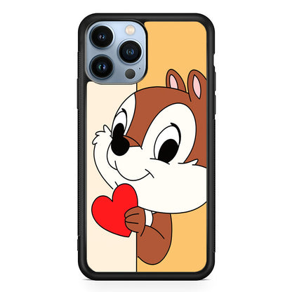 Chip Character Give Love Chip And Dale iPhone 15 Pro Case